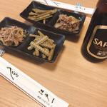 江戸一 - お通し。抜かりなくおいしい