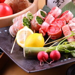 Sachi - 肉巻き串と野菜