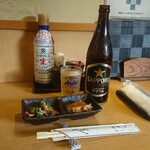 Edoichi - お通し × 瓶ビール サッポロ黒ラベル