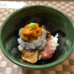 湖粋 - 鮑のすりおろしも乗ってます。