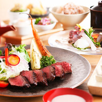 【土日祝限定ランチ】さんぽう御膳　季節の海鮮と但馬牛ステーキ