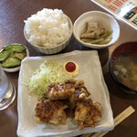家庭料理居酒屋 よってって - ♪醤油と粒マスタードの唐揚げ定食 ¥500