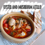 橄榄油蒜味牡蛎和蘑菇Oyster and Mushroom Ajillo