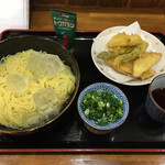 田中の麺家 - 冷やし つけらーめん＋野菜の天ぷらセット