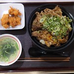 韓ごはん ナヨン - カルビ丼　から揚げスープせっと