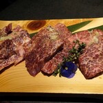 焼肉 志も川 - 上ハラミ，上ロース，特カルビ