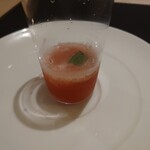 銀座 大石 - スイカのジュース・ライムのグラニテ