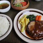 レストランふじね - ハンバーグ(デミグラスソース)！