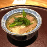 馳走 啐啄一十  - 榊山牛(広島県熊野産)うどん(真昆布&いりこ、鰹節、鯖節、あご節の出汁
      →えっ！こんな稲庭肉うどんがあって良いのでしょうか？良いんです♪旨いんです♪