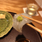 馳走 啐啄一十  - 真子鰈(山口県岩国産、3日寝かせ)
      →真子鰈も3日ですが、濃厚な旨味が滲み出て…(^^)