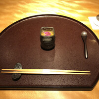 馳走 啐啄一十  - 真鯛(愛媛県来島海峡産)の白子豆腐、羅臼昆布出汁のジュレ掛け