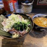 家系ラーメン クックら - つけ麺中盛TS刻みネギ