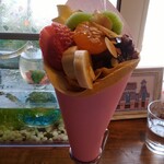 喫茶 あじさい - チョコレートパフェクレープ。