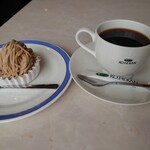 珈琲館 - モンブラン＆コーヒー