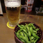 Binchouoogiya - えだまめ＆生ビール