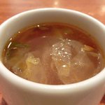 レストラン・サカキ - もち豚のポークジンジャー 1100円 のスープ