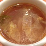 レストラン・サカキ - もち豚のポークジンジャー 1100円 のスープ
