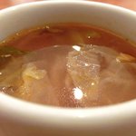 レストラン・サカキ - もち豚のポークジンジャー 1100円 のスープ