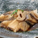 ぼちぼち - ご飯セットのカレイの煮付け