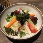 Hidagyu kurogewagyuu yakiniku semmonten torifugi - スティック&野菜サラダ