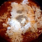 Sousaku Shabushabu Daria - 創作ラーメン　トマトにライスドボ～ン～！胡椒と粉チーズをガッパリかけていただきました♪