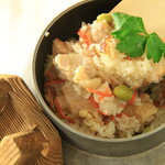 Homemade chicken pot Kamameshi (rice cooked in a pot) with Hakata chicken (2 servings)