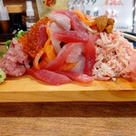 浜焼き海鮮居酒屋 大庄水産 - 【2021.4.28(水)】ぶっかけ寿司こぼれ盛り1,500円