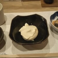 日本料理 川島 - 豆乳、おからの炒り、黒胡麻豆腐、ざる豆腐