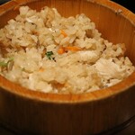 郷土料理 五志喜 - 松山（北条）鯛めしをほぐして混ぜたところ