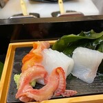 すし処 米泉 - 刺身（赤貝、イカ等）