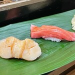すし処 米泉 - ホタテとマグロ