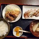 岩本町 和旬食 千虎 - 自家製焼豚と鶏ザンギ定食