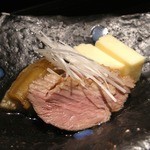 天ぷら新宿つな八 凛 - [小鉢]なす、合鴨、もろこし豆腐