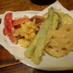 晴れ家 - 野菜の天麩羅盛り合わせ
