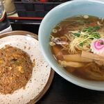 幸楽 - 半ナシゴレン＋ラーメン