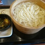 丸亀製麺 - 釜揚げうどん大400円＋半熟たまご天130円