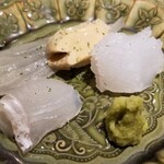 馳走 啐啄一十  - ⑥真子鰈(山口県岩国産)
      産卵期は晩秋～春、旬は春～夏
      ⑦障泥烏賊(静岡県駿河湾産)
      産卵期は春～初夏、旬は初春～夏、寿命1年
      ⑧皮剥、皮剥の肝(広島県江田島産)
      産卵期は初夏～夏、旬は秋～冬