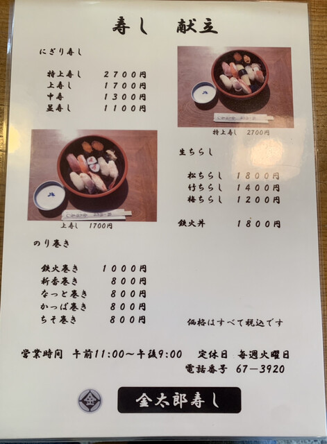 メニュー写真 金太郎寿し 錦岡 寿司 食べログ