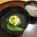 煮物椀　うすい豆饅頭