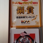 中華そば 高安 - 正面扉に貼ってあった物