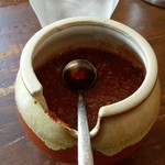 中華そば 高安 - 卓上の『辛味噌』～♪　　(^o^)丿