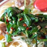 中華そば 高安 - 『ニラ漬け』！結構、激辛～♪(・。・;