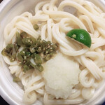 丸亀製麺 - テイクアウト
            青唐おろし醤油　セパレートになっています。