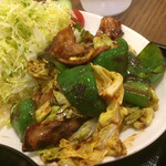 わ楽 - 回鍋肉  豚肉、キャベツ、ピーマンが美味い！