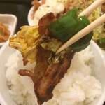 わ楽 - 回鍋肉 オンザライス  