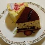 チーズケーキマニア! 江南店 - カマンベールチーズケーキとチョコチップレアチーズケーキ