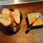 鉄板 フランス割烹 Lis - 魚介スープ用ニンニクマヨネーズとバケット