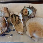 馬鹿貝 - おまかせ活貝５種盛り