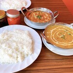 フィッシュテール - 野菜カレー、ダルカレー、ライス