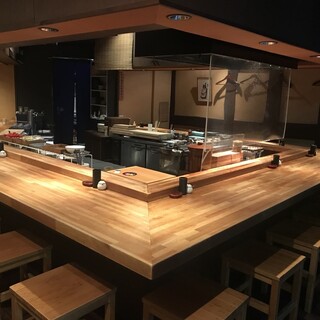 A calm and modern space. Excited to see the food being prepared right in front of your eyes